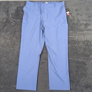 New Dickies Scrub Pant Men's 2XL Natural Rise Drawstring Scrubs DK015 Blue